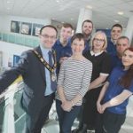 Newtownabbey woman reunited with the council staff who saved her life