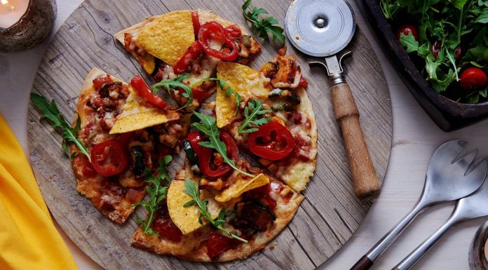 Get vege-licious with the crispy taco pizza Crispy taco pizza.
