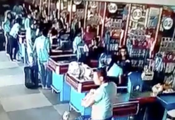 Just don’t drop the eggs! Drop kick dude in a Brazilian supermarket.