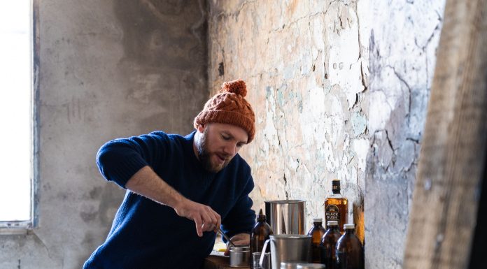 Whiskey a go go – light the night at candle making workshop Michael Morris,