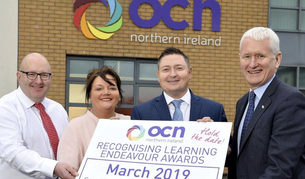 ictured at the launch of the awards are (l-r): Roger Talbot, VP Malone Integrated College; Michelle Simpson, Lecturer, North West Regional College; Martin Flynn, CEO Open College Network NI and David Babington, CEO Action Mental Health.