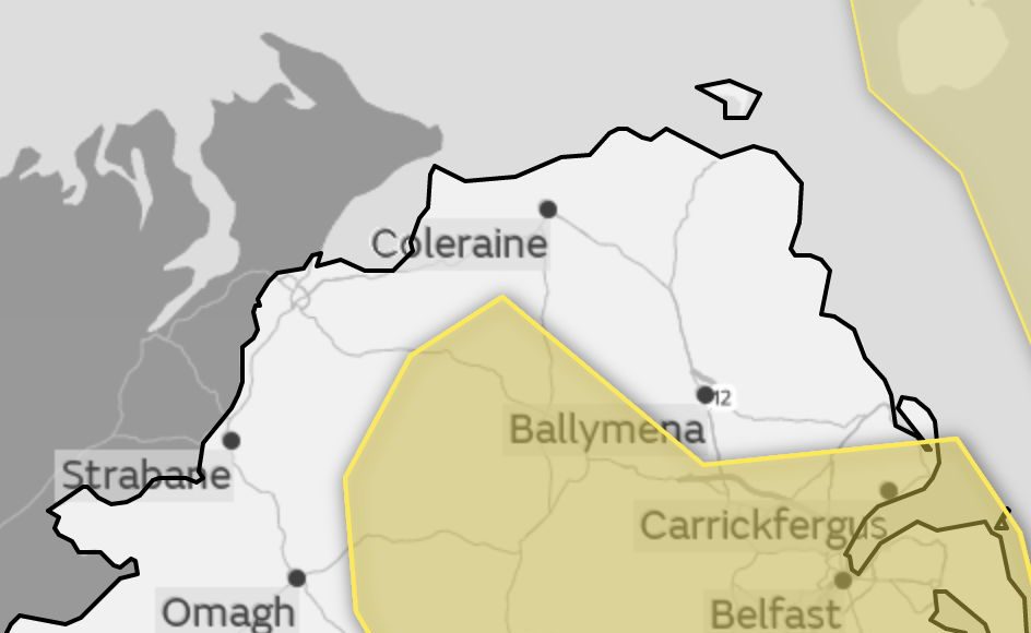 A Yellow Weather Warning is in force.