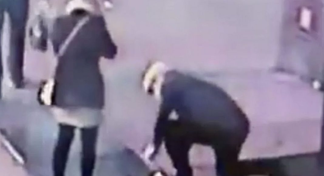 Footage of couple in NYC.