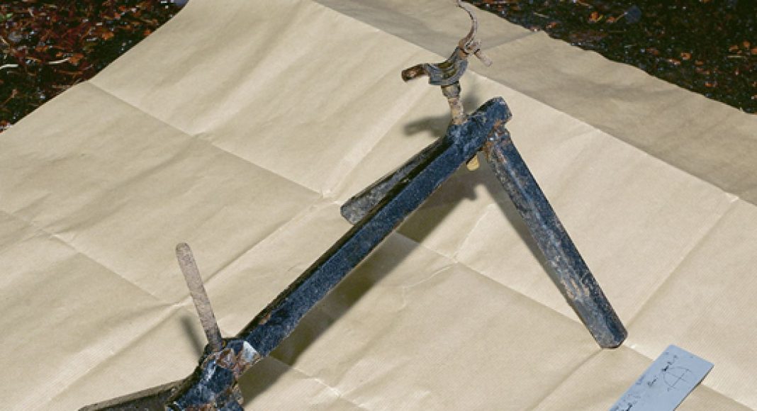 A large calibre improvised weapon discovered in the Upper Dunmurry Lane area