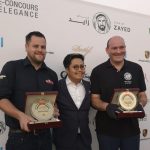 Total Perfection in driving seat in Dubai Pictured are (from left to right) Mark Smiley, Managing Director of Total Perfection, Kai Morita and Finn r Hansvold receiving their awards.
