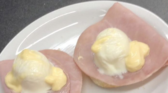 Egging them on….. The offending eggs Benedict.