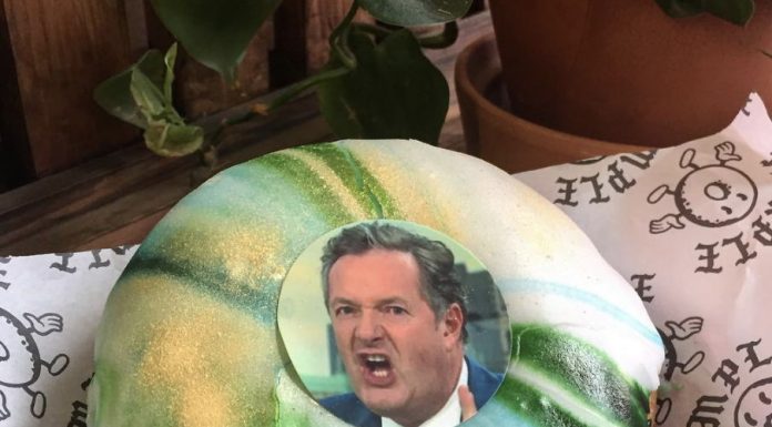 What a donut! Coffee shop puts Piers Morgan’s face on vegan snack The vegan donut.