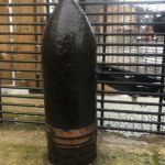 Security alert sparked by World War ammunition ends The piece of ammunition uncovered this morning.