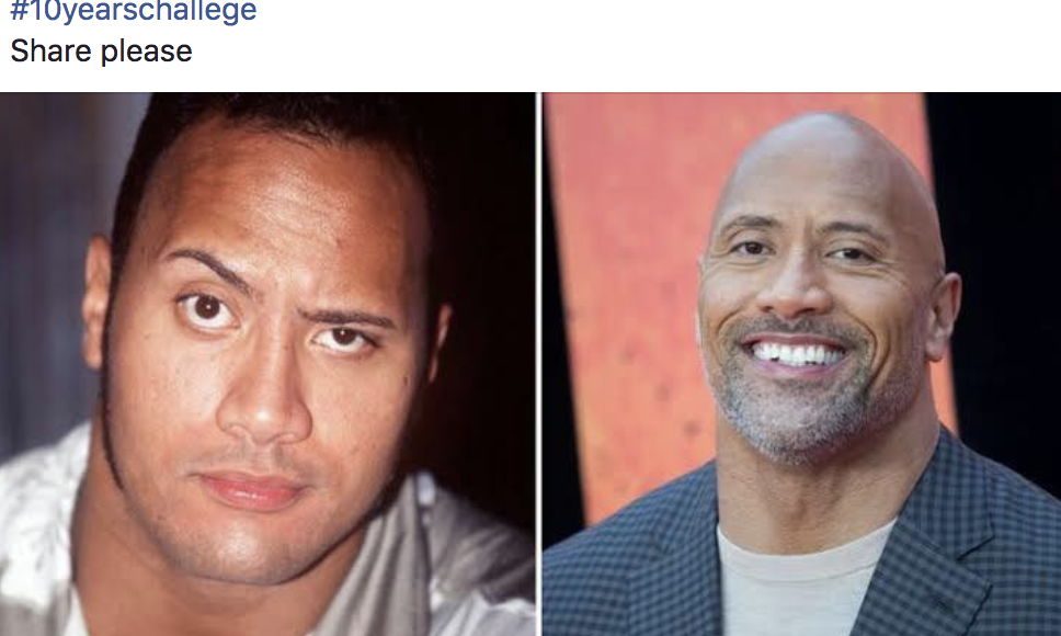 The 10 year challenge.