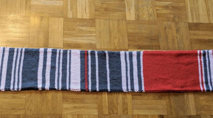 Scarf depicting railway delays fetches €7550 on eBay Pic by Sara Weber.