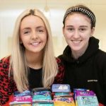 Red Box Project aimed at tackling period poverty in schools Claire Best, Volunteer for The Red Box Project NI (left) pictured with Molly Foden from local supporting business, Homebird Cafe, Holywood.