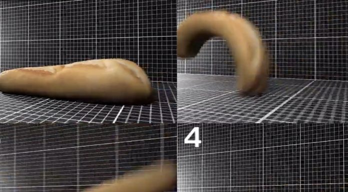 This baguette is on a roll! The baguette's got the moves.