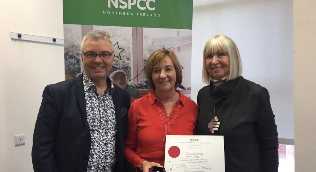 NSPCC CEO Peter Wanless, Barbara Walker and NSPCC trustee Lady Brenda McLaughlin