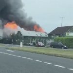Fire breaks out at builder’s yard on Ballymena’s A26 road