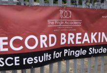 Typo on ‘GSCE’ congrats banner