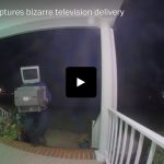 Mystery man delivers old TVs to homes – wearing a set on his head