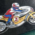 Motorcycle artwork found abandoned at roadside in Antrim