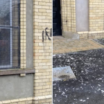 ‘IRA’ daubed on Glenavy Protestant Hall wall