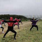 Stretch for some yoga in Corrog Wood