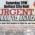 Large crowds expected at Belfast protest against vaccine passports