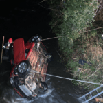 Two people rescued after car enters water near Doagh