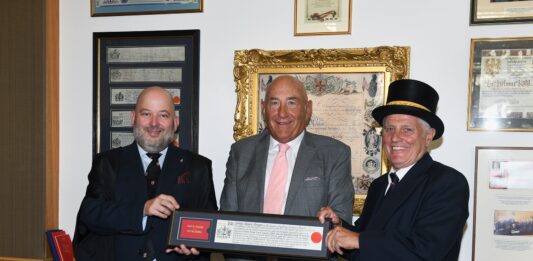 James Hagan receives the Freedom of the City of London